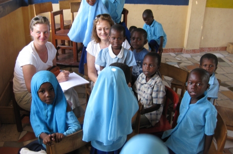 Visiting the nursery school in Nungwi