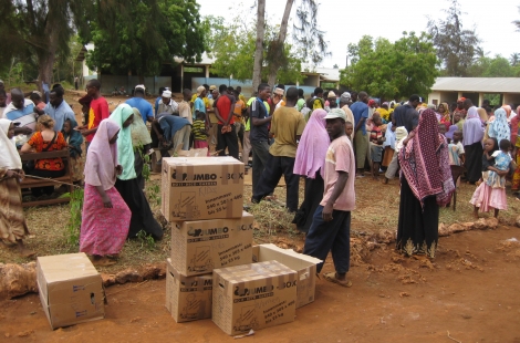 Shoe bazaar in Kigunda